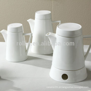 2014 design elegante pote de café fino porcelana fina, pote de chá e aquecedor